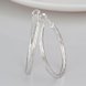 Wholesale Trendy Silver plated Geometric Hoop Earring For Woman Fashion Party Wedding Engagement Party Jewelry TGHE017 4 small