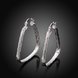 Wholesale Fashion Silver plated triangle fish pattern Hoop Earring For Woman Fashion Party Engagement pub Party Jewelry TGHE018 1 small