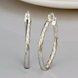 Wholesale Trendy Silver plated Geometric fish pattern Hoop Earring For Woman Fashion Party Engagement pub Party Jewelry TGHE019 4 small