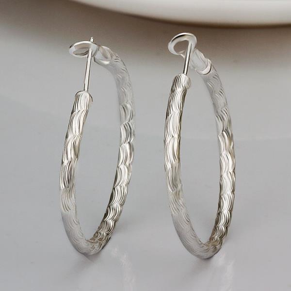 Wholesale Trendy Silver plated Geometric fish pattern Hoop Earring For Woman Fashion Party Engagement pub Party Jewelry TGHE019 5