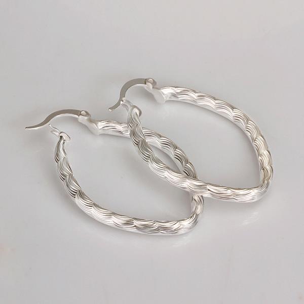 Wholesale Trendy Silver plated Geometric fish pattern Hoop Earring For Woman Fashion Party Engagement pub Party Jewelry TGHE019 8