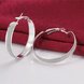 Wholesale Selling in Europe and America Silver plated Round Frosted Hoop Earring For Women Lady Best Gift Fashion Charm party Jewelry TGHE023 0 small