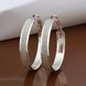 Wholesale Selling in Europe and America Silver plated Round Frosted Hoop Earring For Women Lady Best Gift Fashion Charm party Jewelry TGHE023 4 small