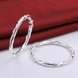 Wholesale Trendy Silver Round twist shape Hoop Earring For Women Lady Best Gift Fashion Charm Engagement Wedding Jewelry TGHE029 1 small