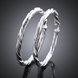 Wholesale Trendy Silver Round twist shape Hoop Earring For Women Lady Best Gift Fashion Charm Engagement Wedding Jewelry TGHE029 3 small
