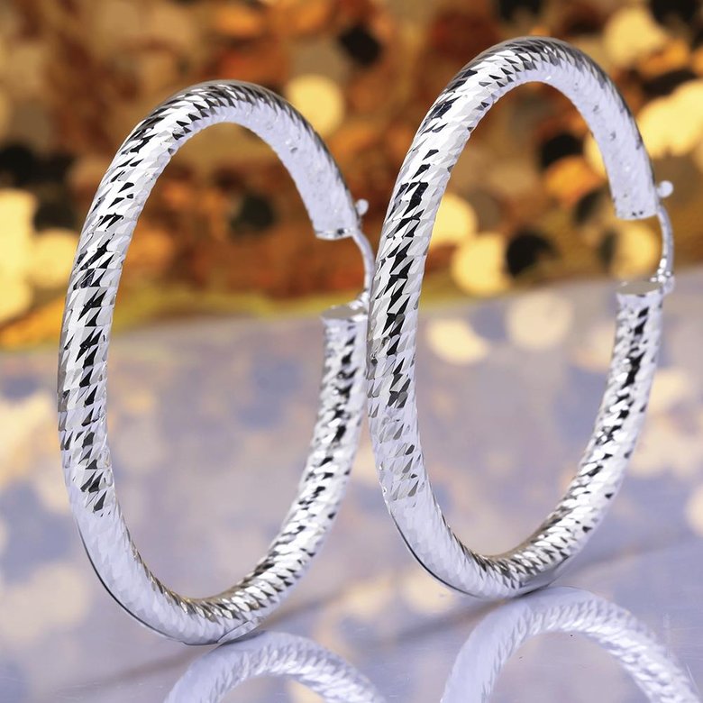 Wholesale Trendy Hot Sale Silver plated Simple U Shaped Hoop Earrings For Women Fashion Jewelry Wedding Accessories  TGHE031 4