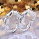 Wholesale Trendy Silver plated Round twist shape Hoop Earring For Women Lady Best Gift Fashion Charm Engagement Wedding Jewelry TGHE032 4 small