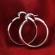 Wholesale Hot Sale Silver plated Simple  round Shaped Hoop Earrings For Women fashion Jewelry China Wedding Accessories  TGHE033 2 small