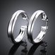 Wholesale Hot Sale Silver plated Simple  round Shaped Hoop Earrings For Women fashion Jewelry China Wedding Accessories  TGHE033 3 small