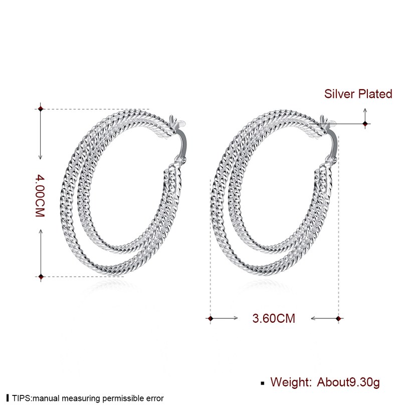 Wholesale Trendy Hot Sale Silver plated Simple U Shaped Hoop Earrings For Women Fashion Jewelry Wedding Accessories  TGHE035 2