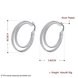 Wholesale Trendy Hot Sale Silver plated Simple U Shaped Hoop Earrings For Women Fashion Jewelry Wedding Accessories  TGHE035 2 small