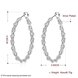 Wholesale Classic Trendy Silver Round twist shape Hoop Earring For Women Lady Best Gift Fashion Charm Engagement Wedding Jewelry TGHE036 0 small