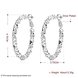 Wholesale Creative Shiny Silver Color Hoop Earrings for Women Girl Party wedding Jewelry Gifts TGHE037 0 small