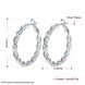 Wholesale Selling in Europe and AmericaSilver Round twist shape Hoop Earring For Women Lady Best Gift Fashion Charm party Jewelry TGHE044 0 small