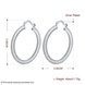 Wholesale Trendy Hot Sale Silver plated Simple round Hoop Earrings For Women Fashion Jewelry Wedding Accessories  TGHE045 2 small