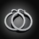 Wholesale Trendy Hot Sale Silver plated Simple round Hoop Earrings For Women Fashion Jewelry Wedding Accessories  TGHE045 3 small