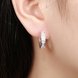Wholesale White Stones Crystal Earrings For Women Silver Plated Hoop Earrings Romantic Rhinestone Fashion Jewelry New Style Gift  TGHE049 4 small