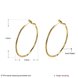 Wholesale New arrival 24K Gold Color Earrings For Women simple Trendy Round Statement Earrings Fashion Party Jewelry Gift TGHE051 0 small