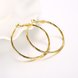 Wholesale New arrival 24K Gold Color Earrings For Women simple Trendy Round Statement Earrings Fashion Party Jewelry Gift TGHE051 2 small