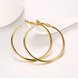 Wholesale New arrival 24K Gold Color Earrings For Women simple Trendy Round Statement Earrings Fashion Party Jewelry Gift TGHE052 2 small
