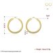 Wholesale New arrival 24K Gold Color Earrings For Women simple Trendy Round Statement Earrings Fashion Party Jewelry Gift TGHE053 0 small