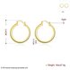 Wholesale New arrival 24K Gold Color Earrings For Women simple Trendy Round Statement Earrings Fashion Party Jewelry Gift TGHE054 0 small