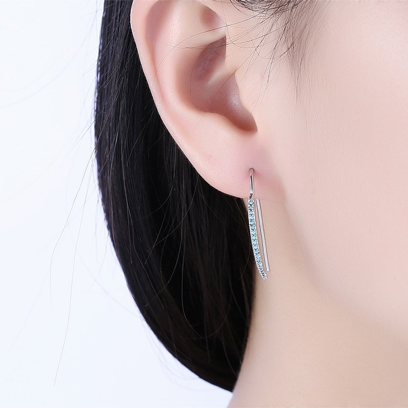 Wholesale Fashion Platinum U shape Kallaite Dangle Earring unique elegant OL stytle jewelry TGNSE011 0