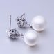Wholesale Fashion wholesale jewelry China Platinum Pearl Stud Earring  Simpl Elegant Accessories Wedding Party Anniversary Gift  TGPE015 0 small