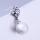 Wholesale Fashion wholesale jewelry China Platinum Pearl Stud Earring  Simpl Elegant Accessories Wedding Party Anniversary Gift  TGPE015 2 small