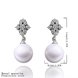 Wholesale Fashion wholesale jewelry China Platinum Pearl Stud Earring  Simpl Elegant Accessories Wedding Party Anniversary Gift  TGPE015 3 small