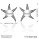 Wholesale Romantic Platinum Water Drop Pearl Stud Earring  Simpl Elegant five-pointed star Accessories Wedding Party Anniversary Gift  TGPE020 4 small