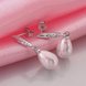 Wholesale Fashion wholesale jewelry China Platinum Pearl Stud Earring  Simpl Elegant Accessories Wedding Party Anniversary Gift  TGPE026 3 small