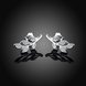 Wholesale New Arrival 925 Sterling Sliver Small olive Leaves Stud Earrings Zirconia Cute Simple Fashion For Women Lady Gift Trendy TGSLE230 1 small