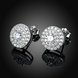Wholesale Top Quality Classic 100% Solid 925 Sterling Silver Earrings Fashion Vintage Stud Earring for women wedding Jewelry TGSLE232 1 small