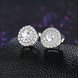 Wholesale Top Quality Classic 100% Solid 925 Sterling Silver Earrings Fashion Vintage Stud Earring for women wedding Jewelry TGSLE232 3 small
