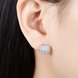 Wholesale Top Quality Classic 100% Solid 925 Sterling Silver Earrings Fashion Vintage Stud Earring for women wedding Jewelry TGSLE232 4 small