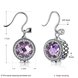 Wholesale China jewelry 925 Sterling Silver round Jewelry purple Zircon high Quality Earrings For Women Banquet Wedding gift TGSLE117 0 small