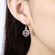 Wholesale China jewelry 925 Sterling Silver round Jewelry purple Zircon high Quality Earrings For Women Banquet Wedding gift TGSLE117 4 small