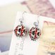 Wholesale China jewelry 925 Sterling Silver round Jewelry red high Quality Earrings For Women Banquet Wedding gift TGSLE121 1 small