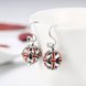 Wholesale China jewelry 925 Sterling Silver round Jewelry red high Quality Earrings For Women Banquet Wedding gift TGSLE121 3 small