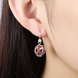 Wholesale China jewelry 925 Sterling Silver round Jewelry red high Quality Earrings For Women Banquet Wedding gift TGSLE121 4 small