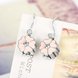 Wholesale Sweet cute  925 Sterling Silver Earrings For Women Fashion Temperament pink Dangle Earring Engagement Gifts Jewelry TGSLE129 1 small