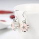 Wholesale Sweet cute  925 Sterling Silver Earrings For Women Fashion Temperament pink Dangle Earring Engagement Gifts Jewelry TGSLE129 3 small