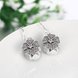 Wholesale China jewelry 925 Sterling Silver clover dangle earring purple flower Zircon Earrings For Women Banquet fine gift TGSLE131 2 small