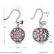 Wholesale China jewelry 925 Sterling Silver round dangle earring purple flower Zircon Earrings For Women Banquet fine gift TGSLE134 0 small