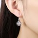 Wholesale China jewelry 925 Sterling Silver round dangle earring purple flower Zircon Earrings For Women Banquet fine gift TGSLE134 4 small