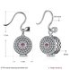Wholesale China jewelry 925 Sterling Silver round dangle earring high quality Zircon Earrings For Women Banquet fine gift TGSLE136 0 small