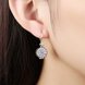 Wholesale jewelry China 925 Sterling Silver round dangle earring purple flower Zircon Earrings For Women Banquet fine gift TGSLE138 4 small