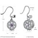 Wholesale China jewelry 925 Sterling Silver round dangle earring high quality flower Zircon Earrings For Women Banquet fine gift TGSLE139 0 small