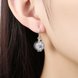 Wholesale China jewelry 925 Sterling Silver round dangle earring high quality flower Zircon Earrings For Women Banquet fine gift TGSLE139 4 small
